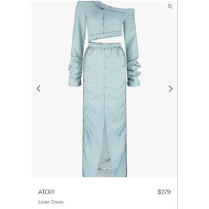 Women's ATOIR Light Blue One Shoulder Loren Dress Size 4